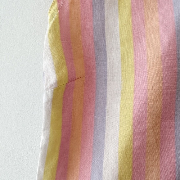 Girls Summer Striped Button Down Top-Sleeveless-Size: 5T Approx. - Picture 2 of 7